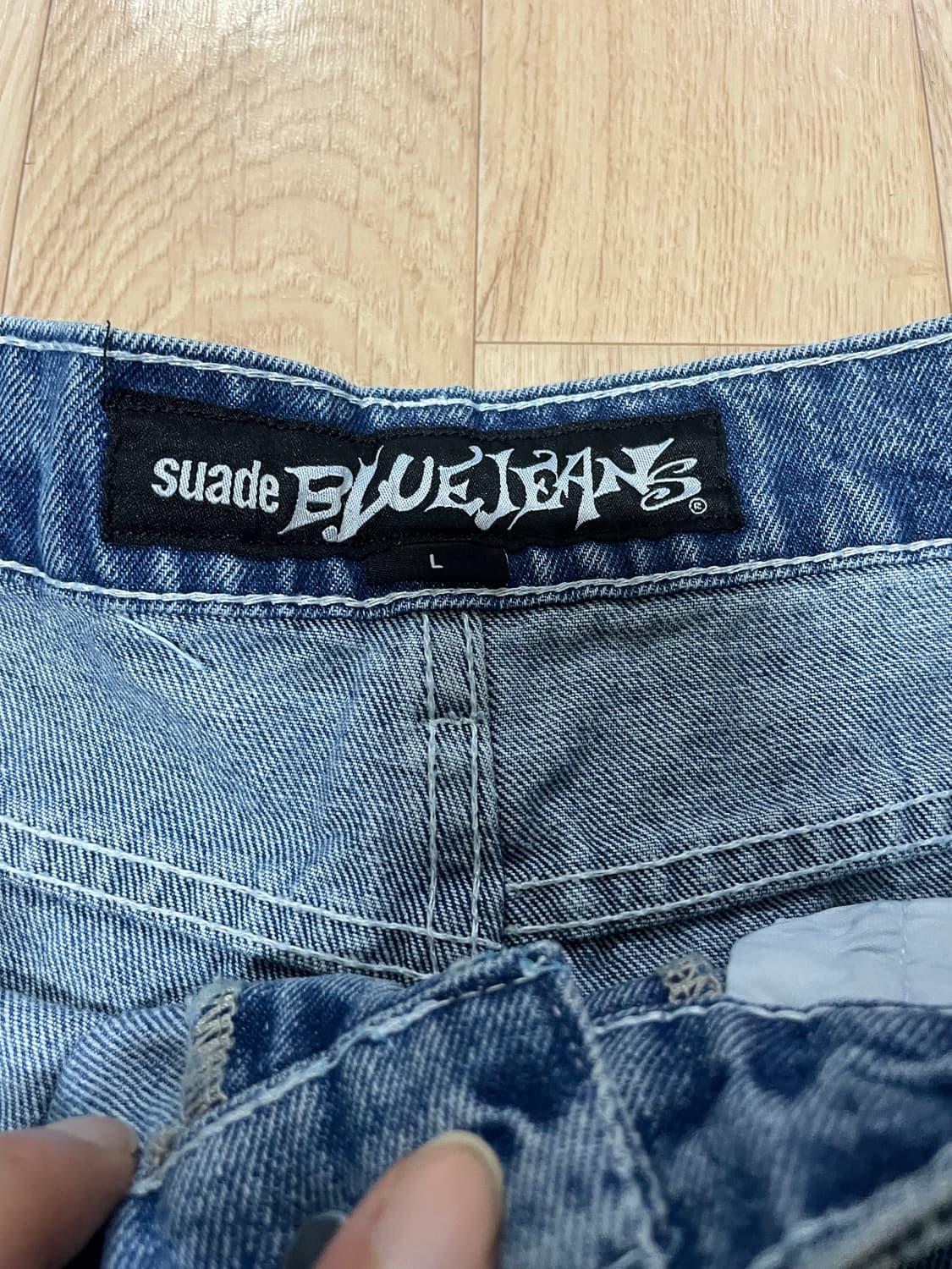 스웨이드 데님 와이드팬츠 상품이미지5