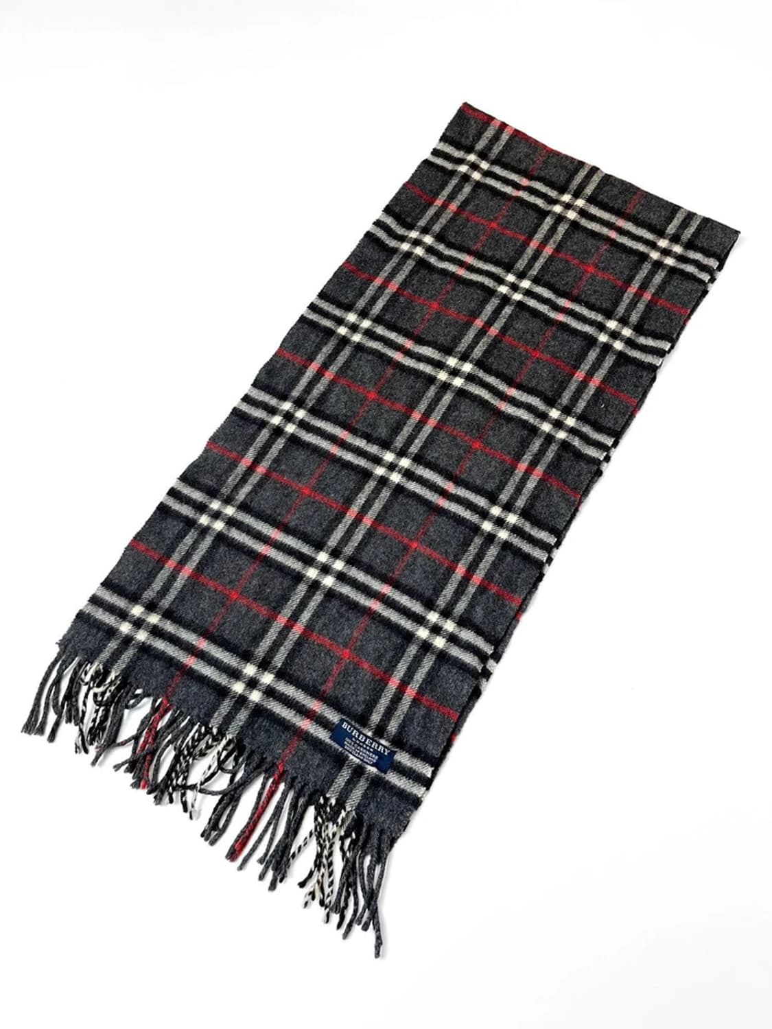 버버리 90s 100% 캐시미어 노바체크 목도리 A1437 상품이미지2
