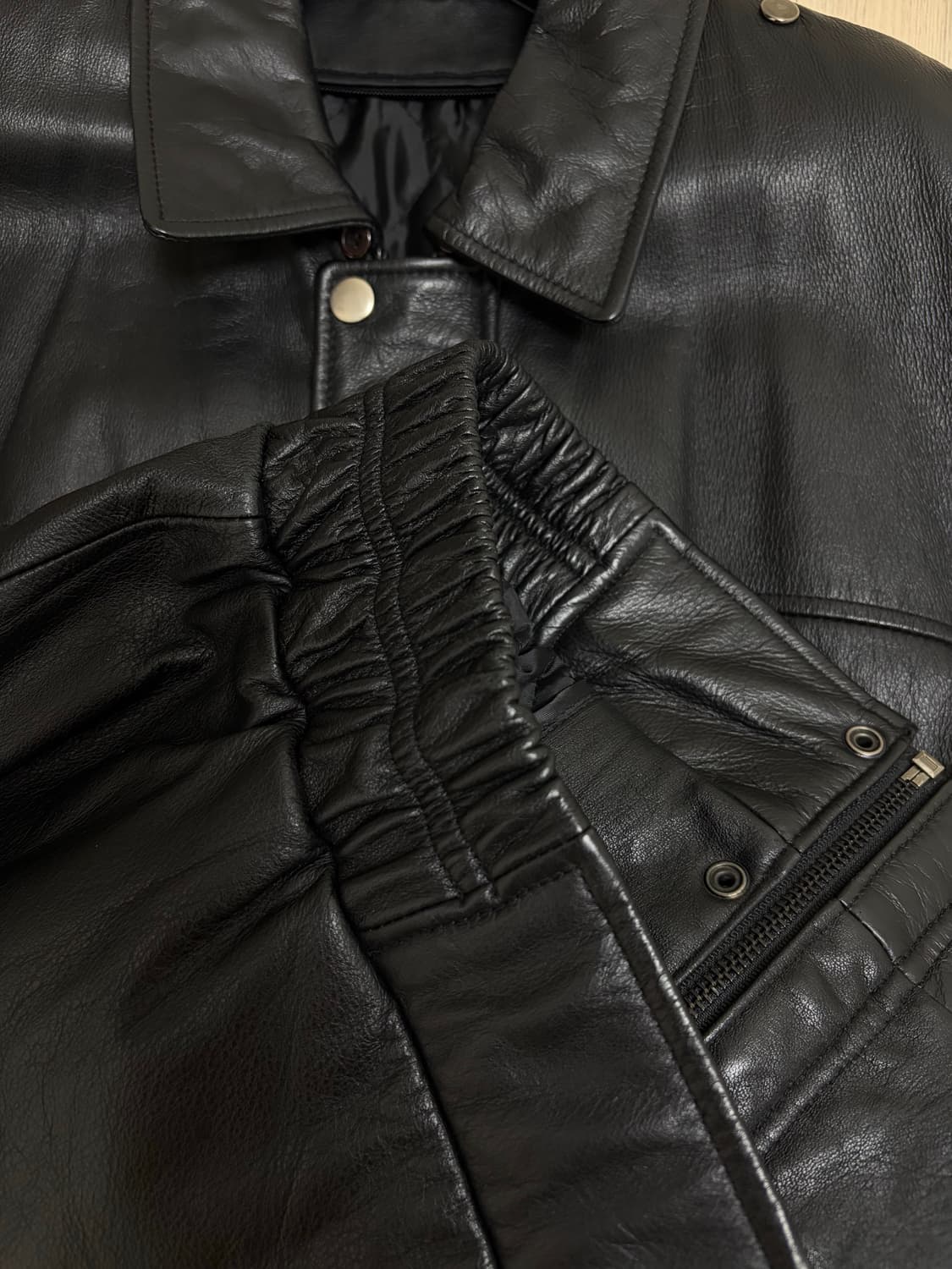 빈티지 소가죽 레더 자켓 상품이미지8