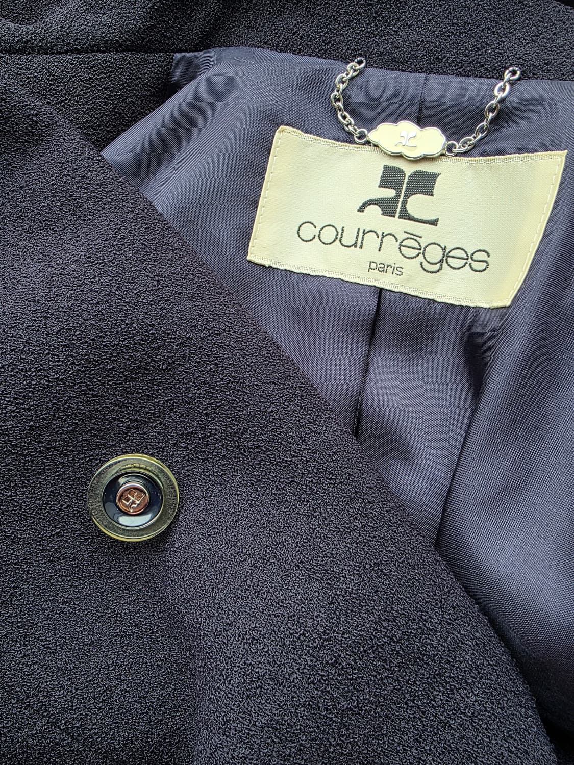 courreges 꾸레쥬 네이비 각인 더블 단추 셋업 상품이미지5