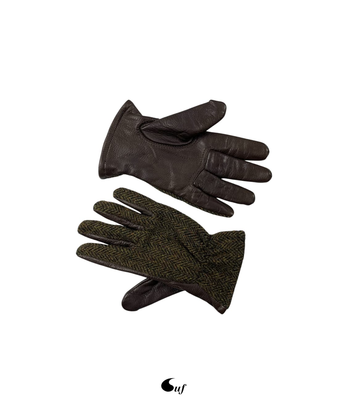 tweed leather gloves 상품이미지1