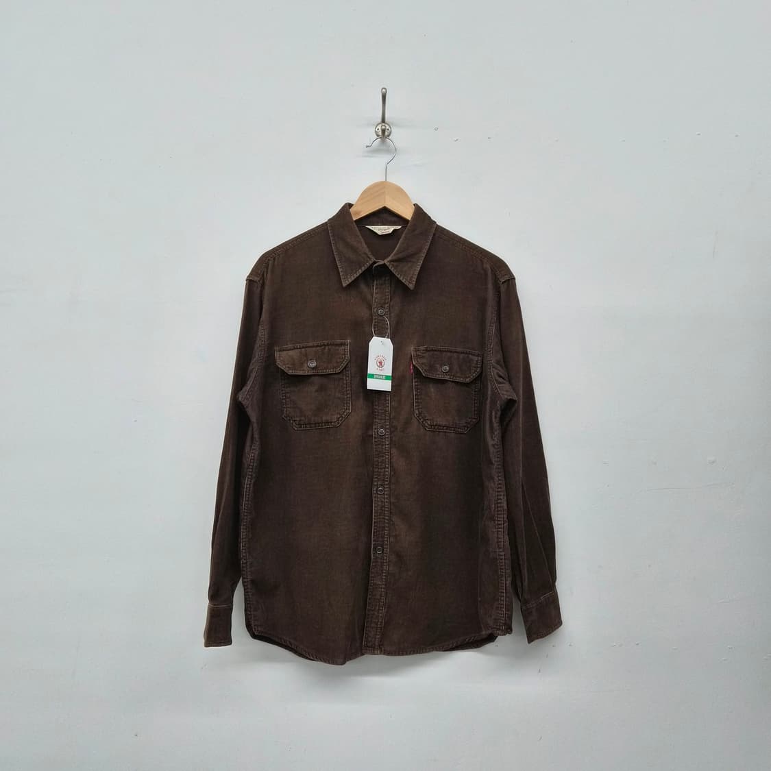 리바이스 브라운 코듀로이 워크 셔츠  남녀공용 M 상품이미지1