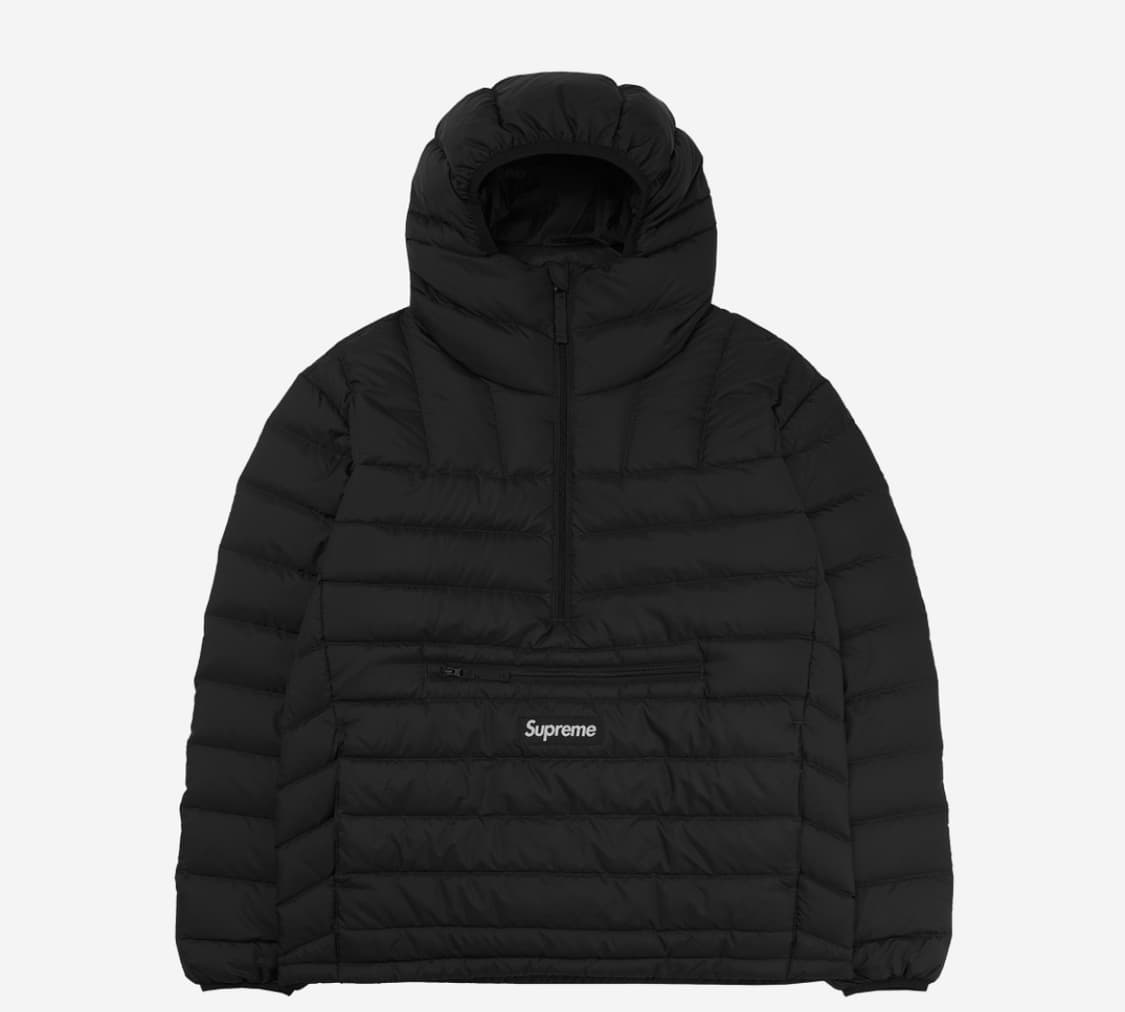 슈프림 마이크로 다운 하프 후드 풀오버 블랙  25FW (Msize) 상품이미지1