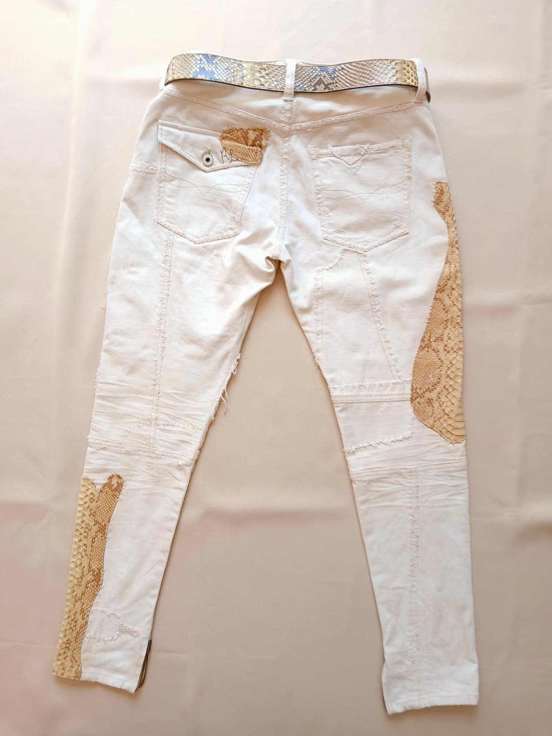 (MADE IN ITALY 벨트 풀세트) 랄프로렌 리얼 파이톤 패치워크 상품이미지2