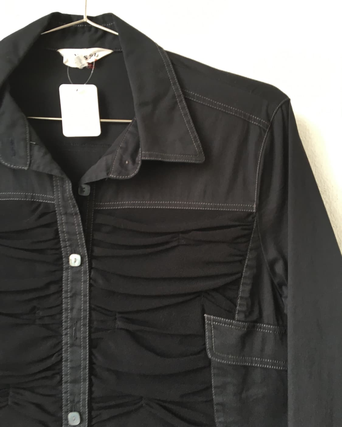 Shirring layered point shirt 상품이미지3