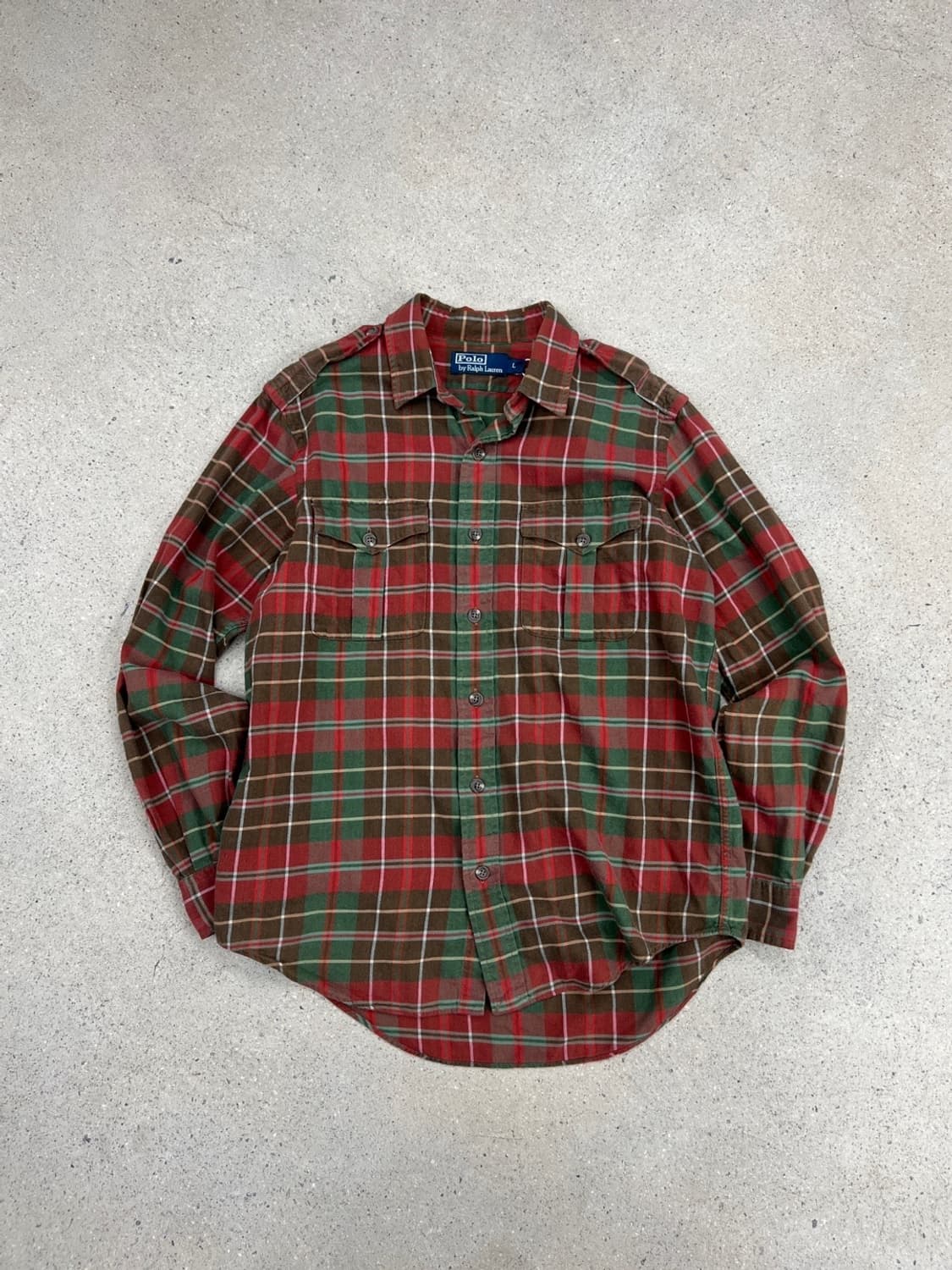 폴로 랄프로렌 밀리터리 체크 셔츠  상품이미지2