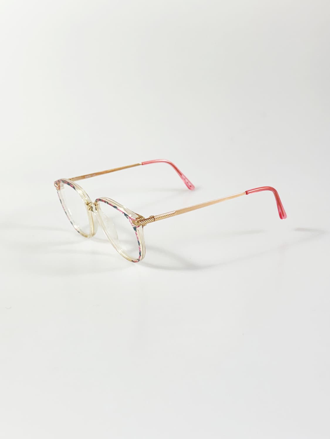 80s ALAN 플로럴 골드 메탈 뿔테 스퀘어 빈티지 안경 상품이미지3