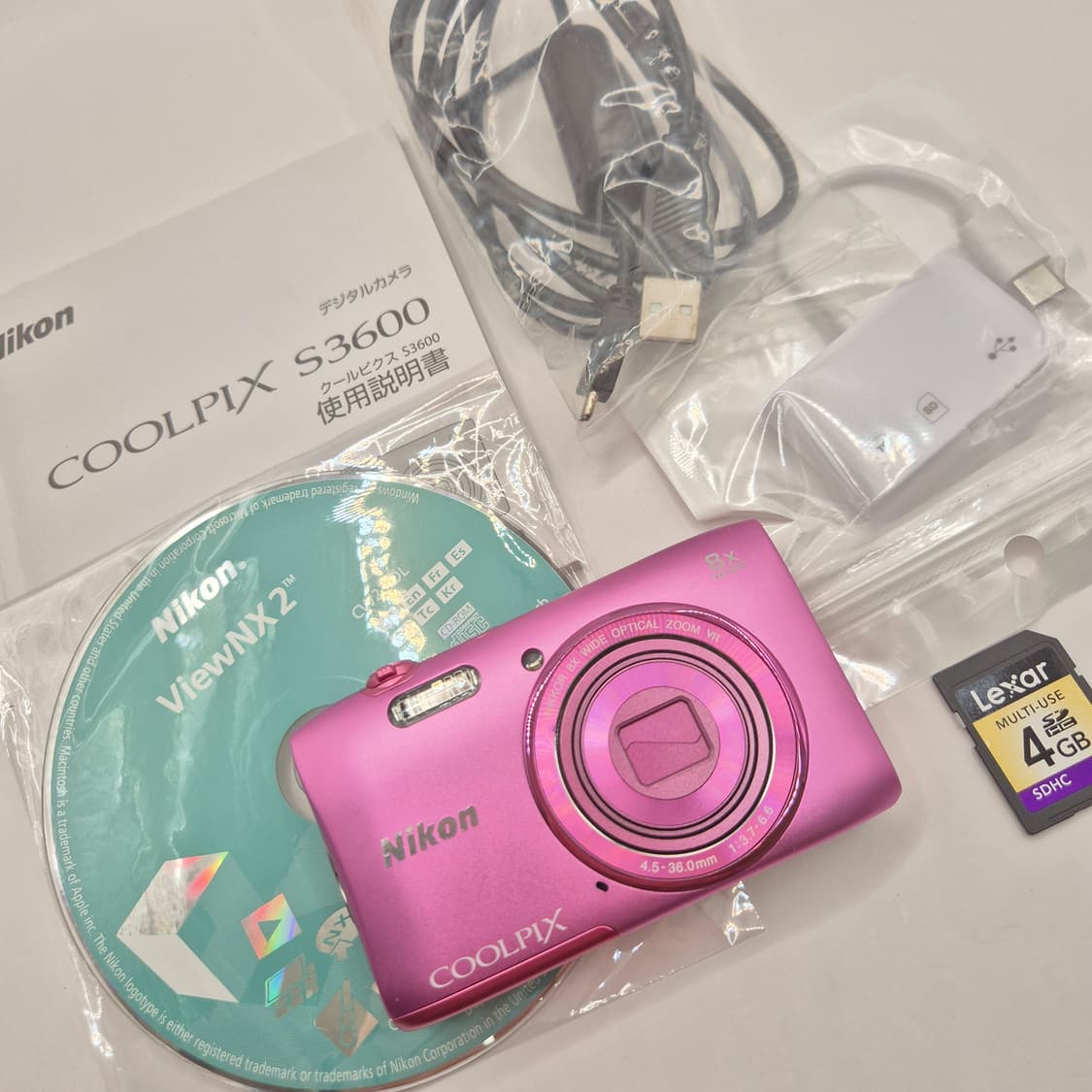 🌺미품박스✨️에스파🌸 Nikon COOLPIX S3600 핑크💗 상품이미지2