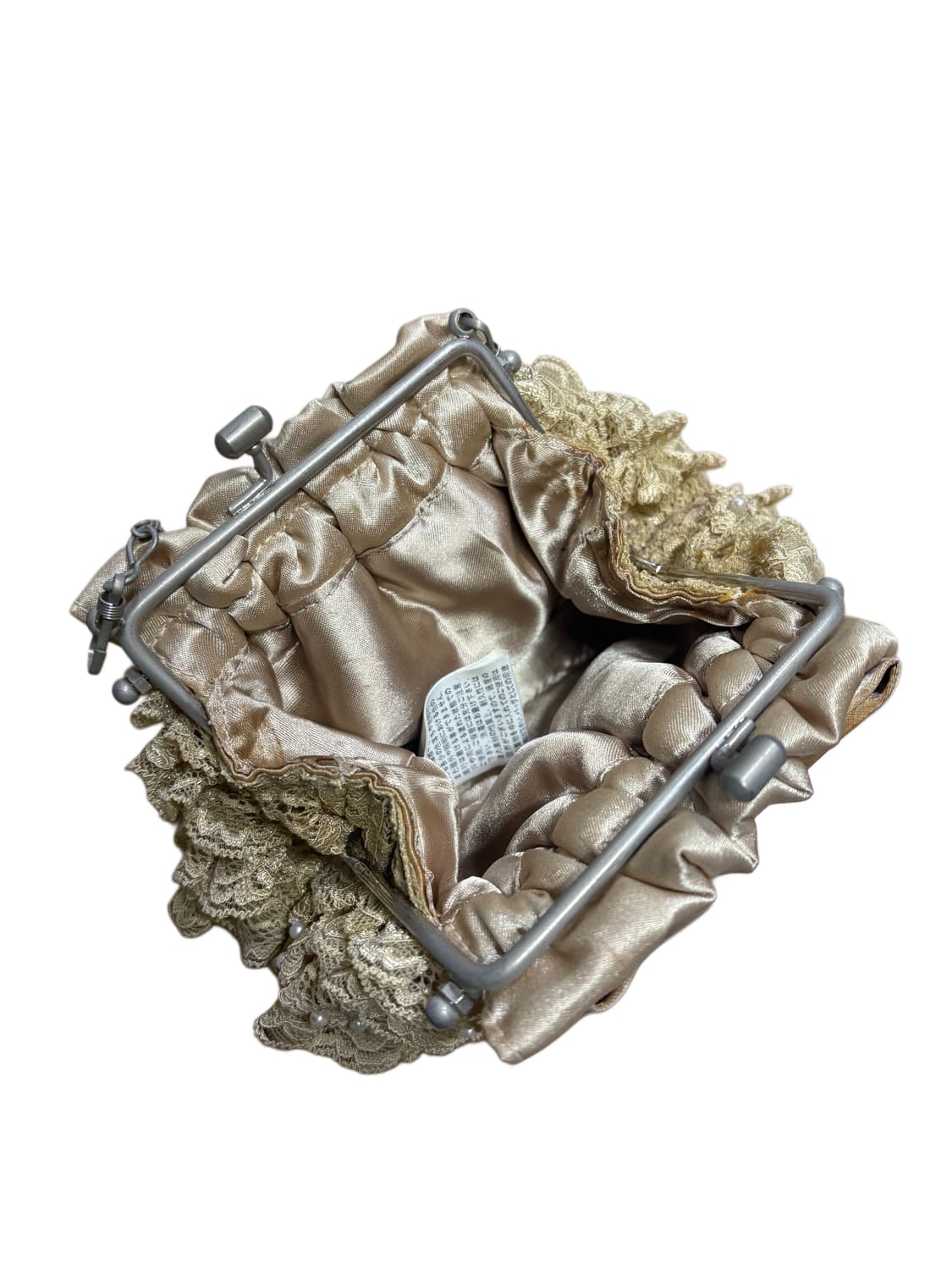 갸루 레이스 프릴 새틴리본 미니핸드백 상품이미지4