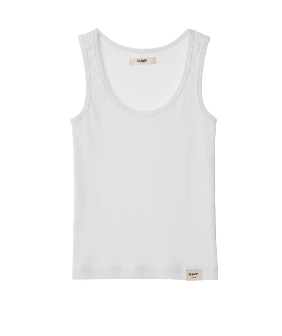 글로니 클래식 립 탱크 화이트 슬리브리스 s 상품이미지4
