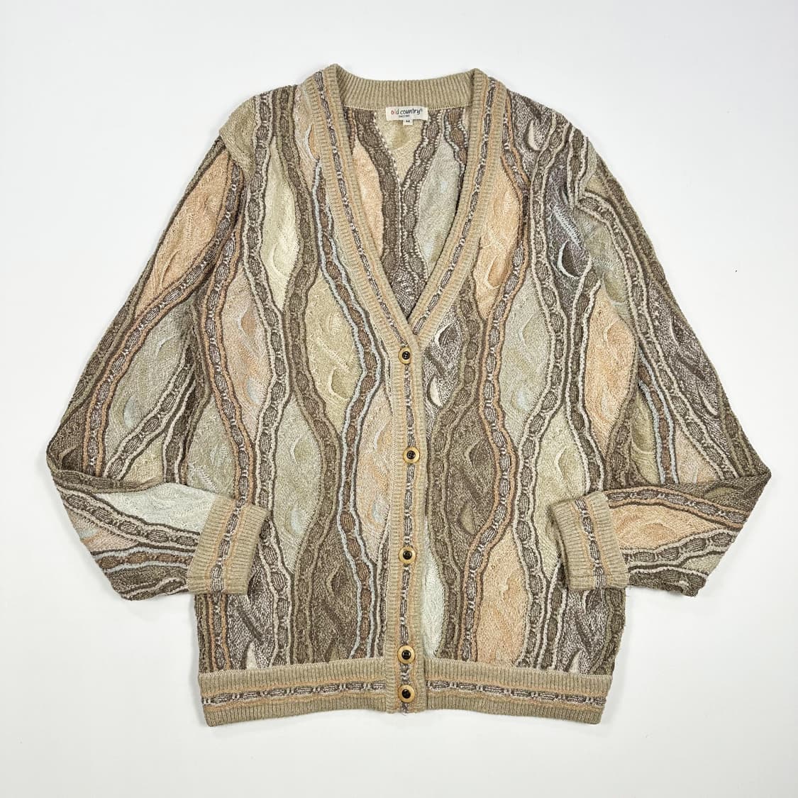 VTG 빈티지 클래식 케이블 니트 가디건 M 상품이미지1