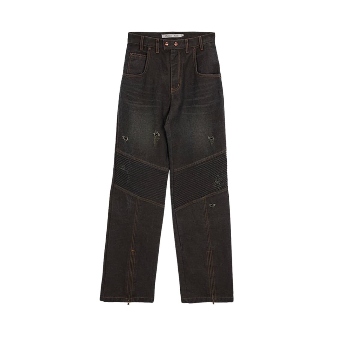 (새상품) 마뗑킴 빈티지 바이커 데님 팬츠 다크그레이 M 상품이미지1