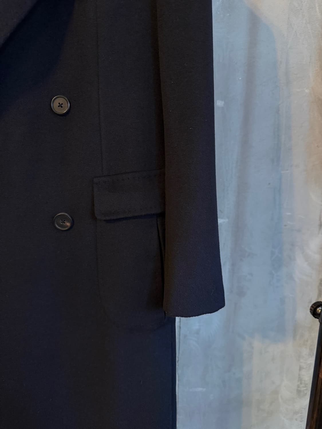 MARK RONSEN 풀핸드 캐시미어 폴로코트 100 상품이미지3