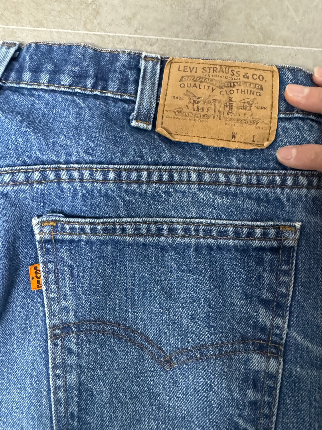 [made in usa] 리바이스 517 오렌지탭 탈론 42 지퍼  상품이미지2