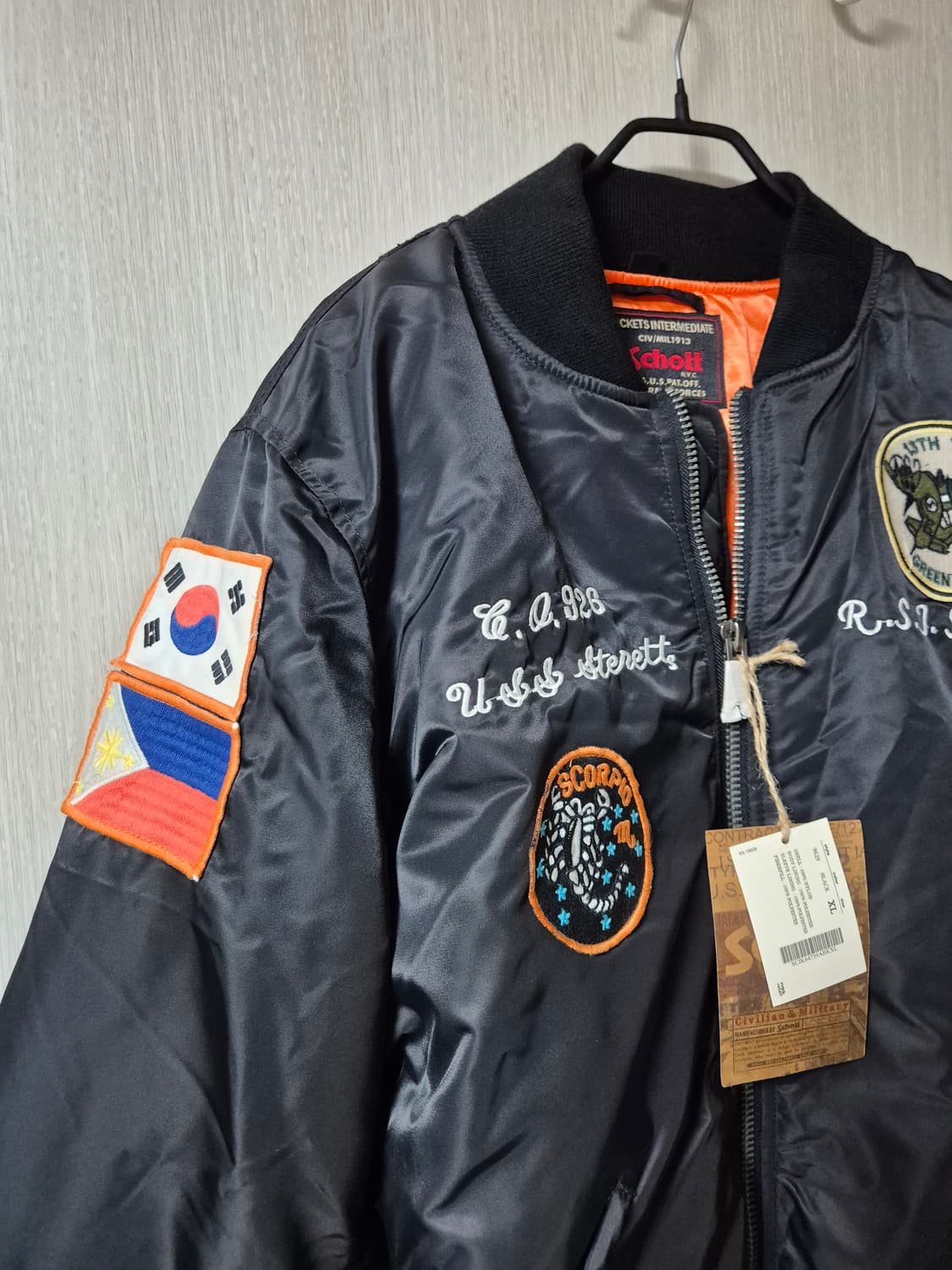 schott (새제품) 쇼트  ma-1 항공점퍼 플라이트자켓 XL 상품이미지3