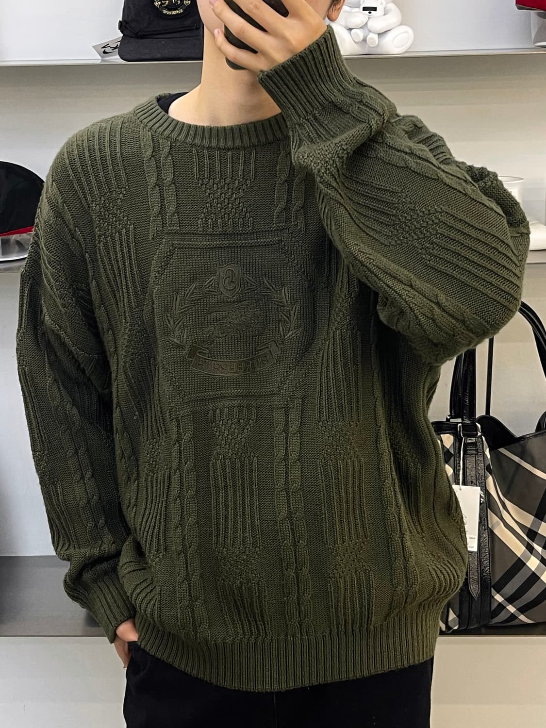 버버리 90s 퀘스트리안 나이크 케이블 니트 상품이미지2