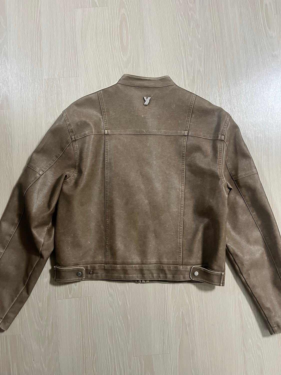 yuse 유즈 크랙 레더 바이커 자켓 상품이미지6