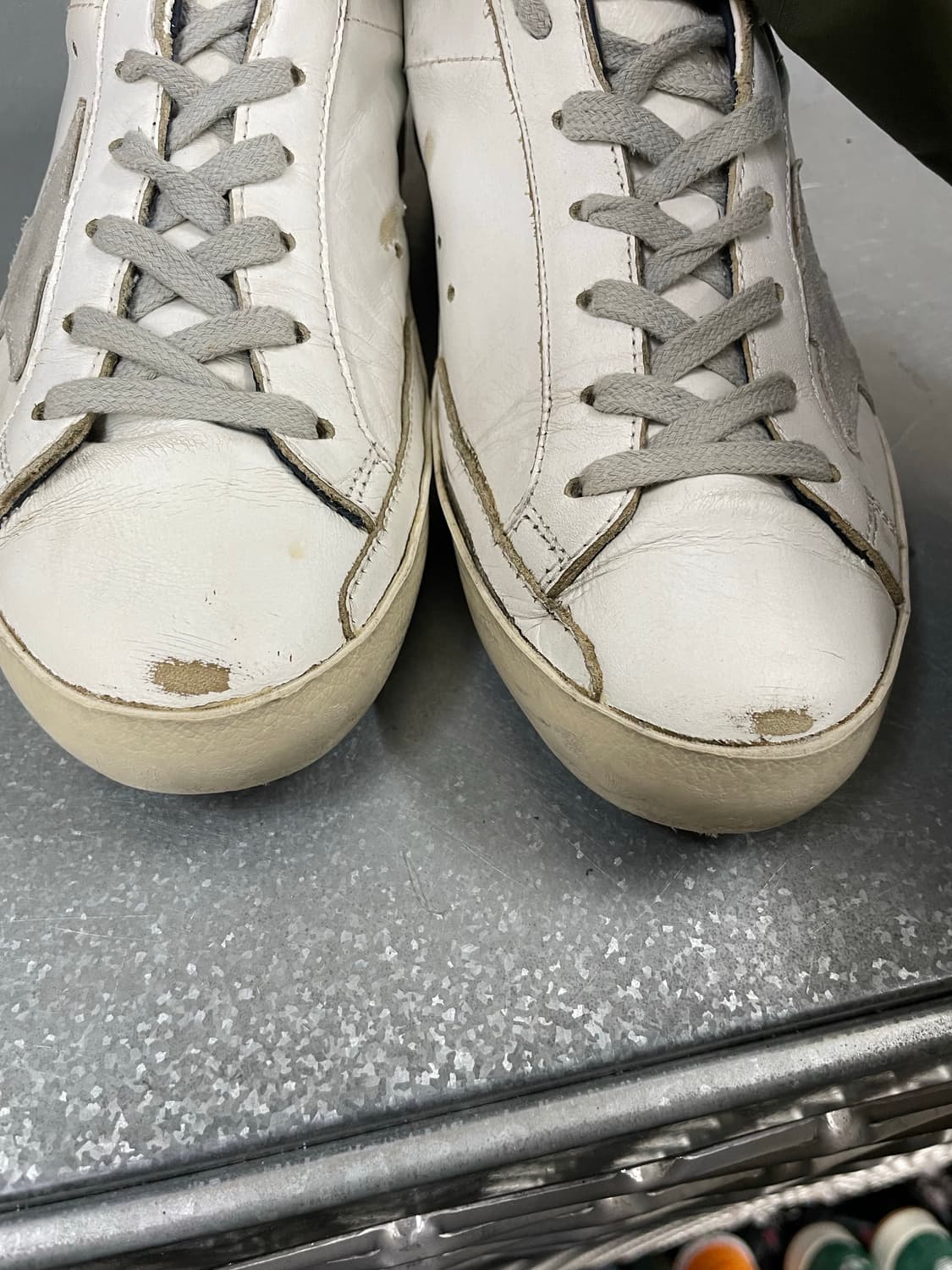 골든구스 슈퍼스타 화이트 크림 블루탭 36 상품이미지7