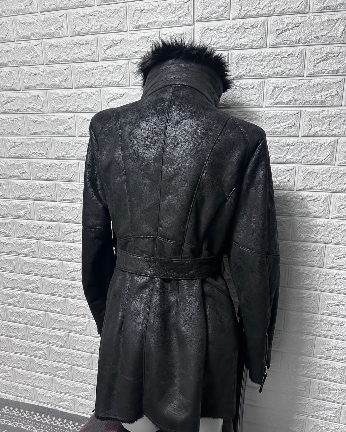 고딕 퍼 카라 시어링 코트 자켓 상품이미지4