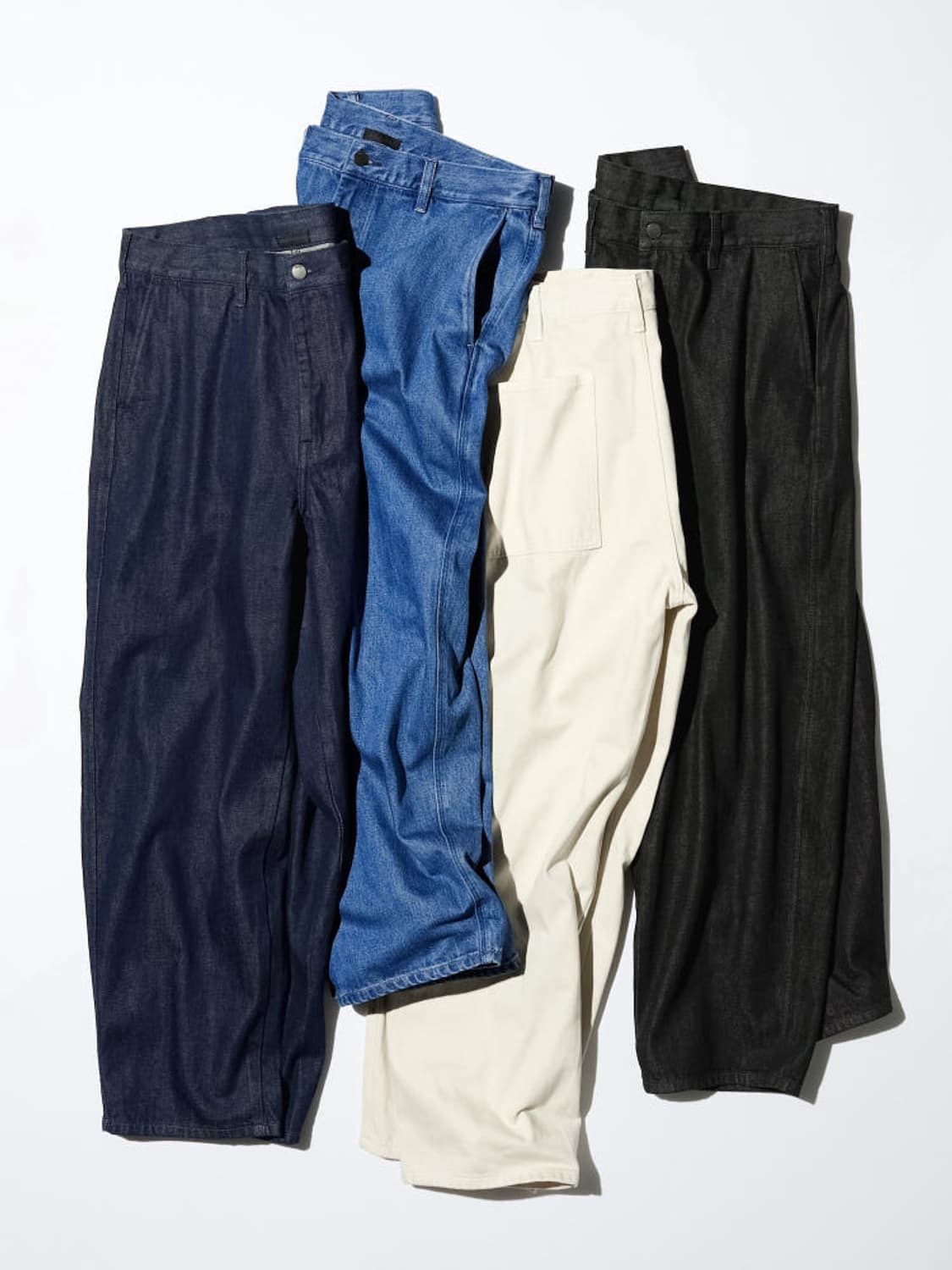 유니클로 와이드 테이퍼드 진 (블루) 상품이미지1