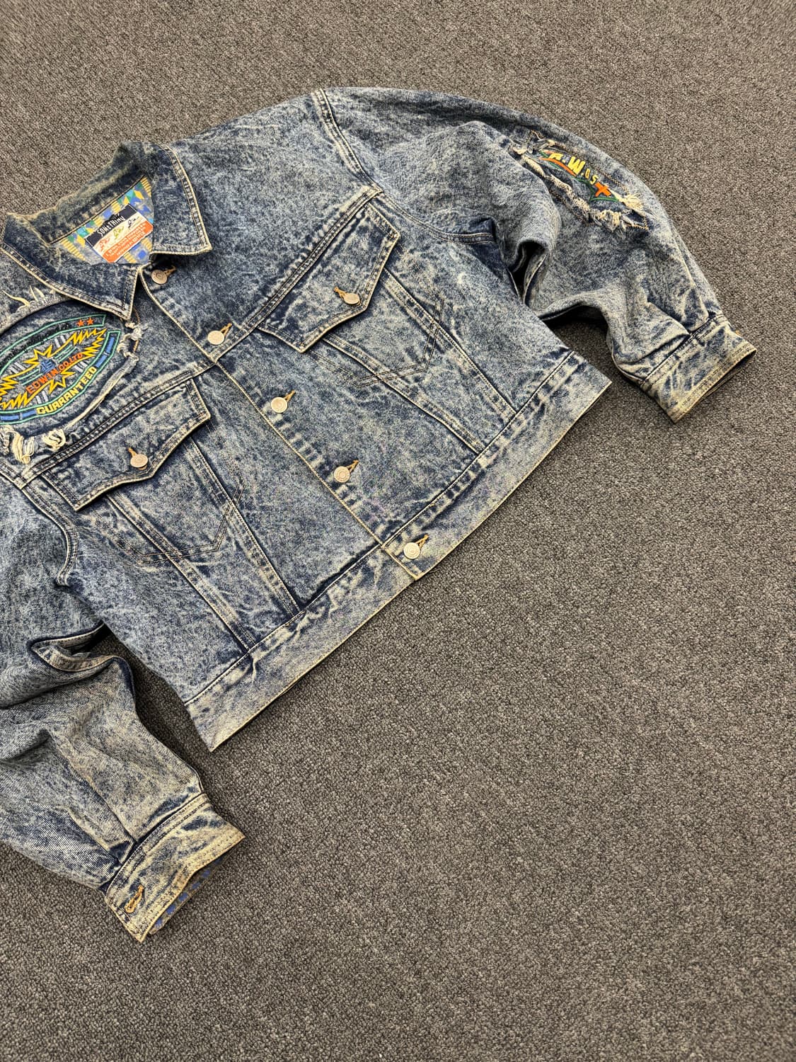 M)에드윈 Something 빈티지 자수 여성 데님자켓 상품이미지4