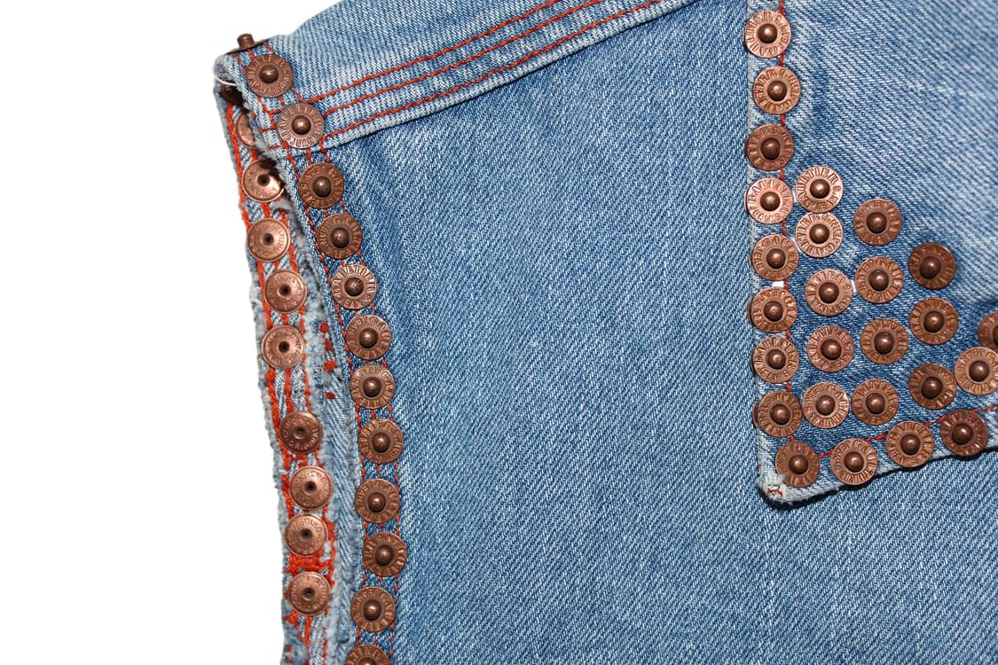 1990s Jean PaulGaultier 장폴고티에 스터드 데님 베스트 상품이미지5