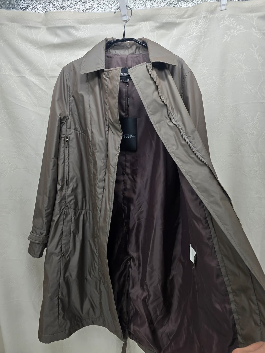 BOTTICELLI 보띠첼리 여성 브라운 트렌치코트 46사이즈 상품이미지4