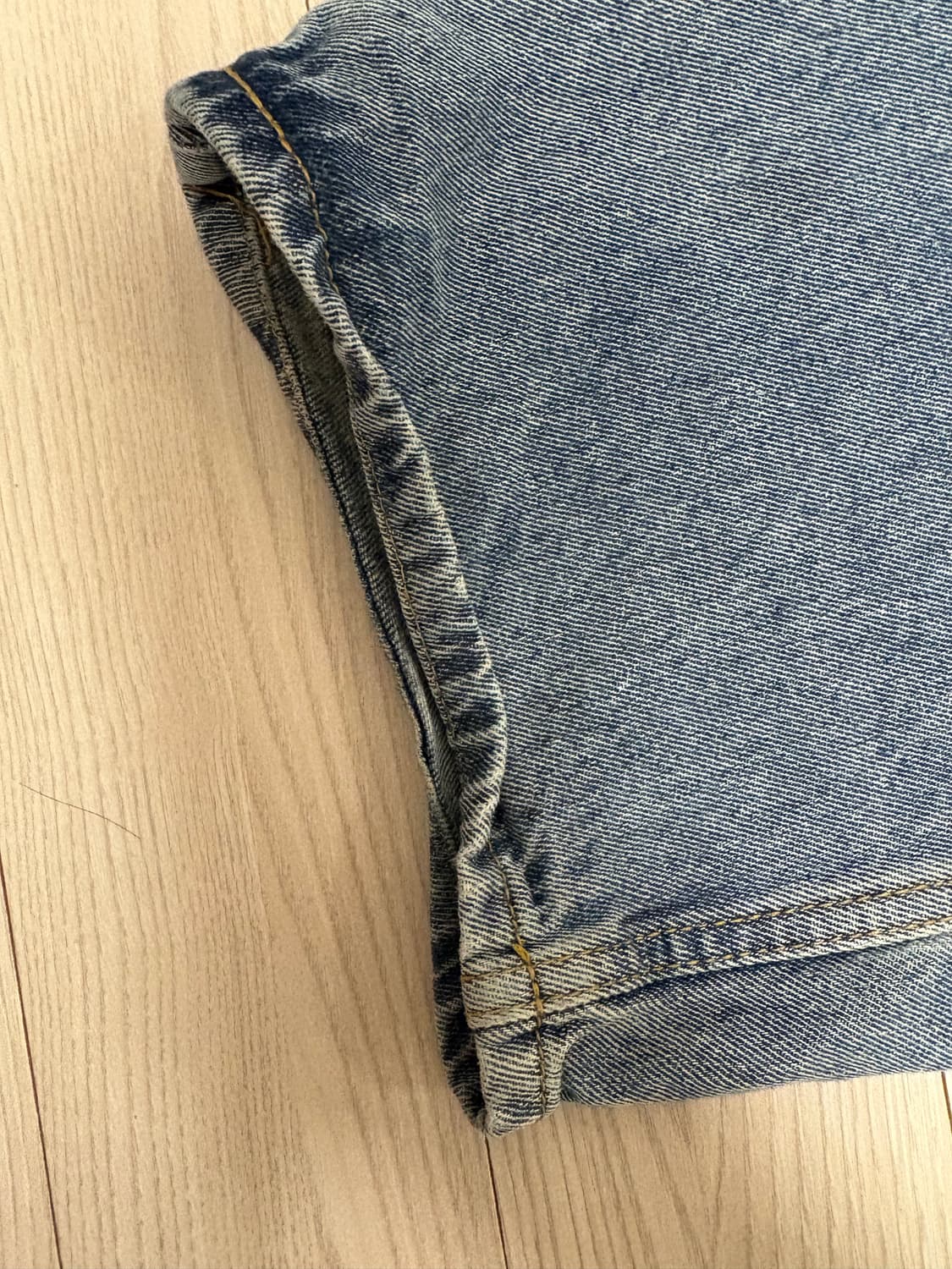 와이드 커브드 배기 데님팬츠 상품이미지3