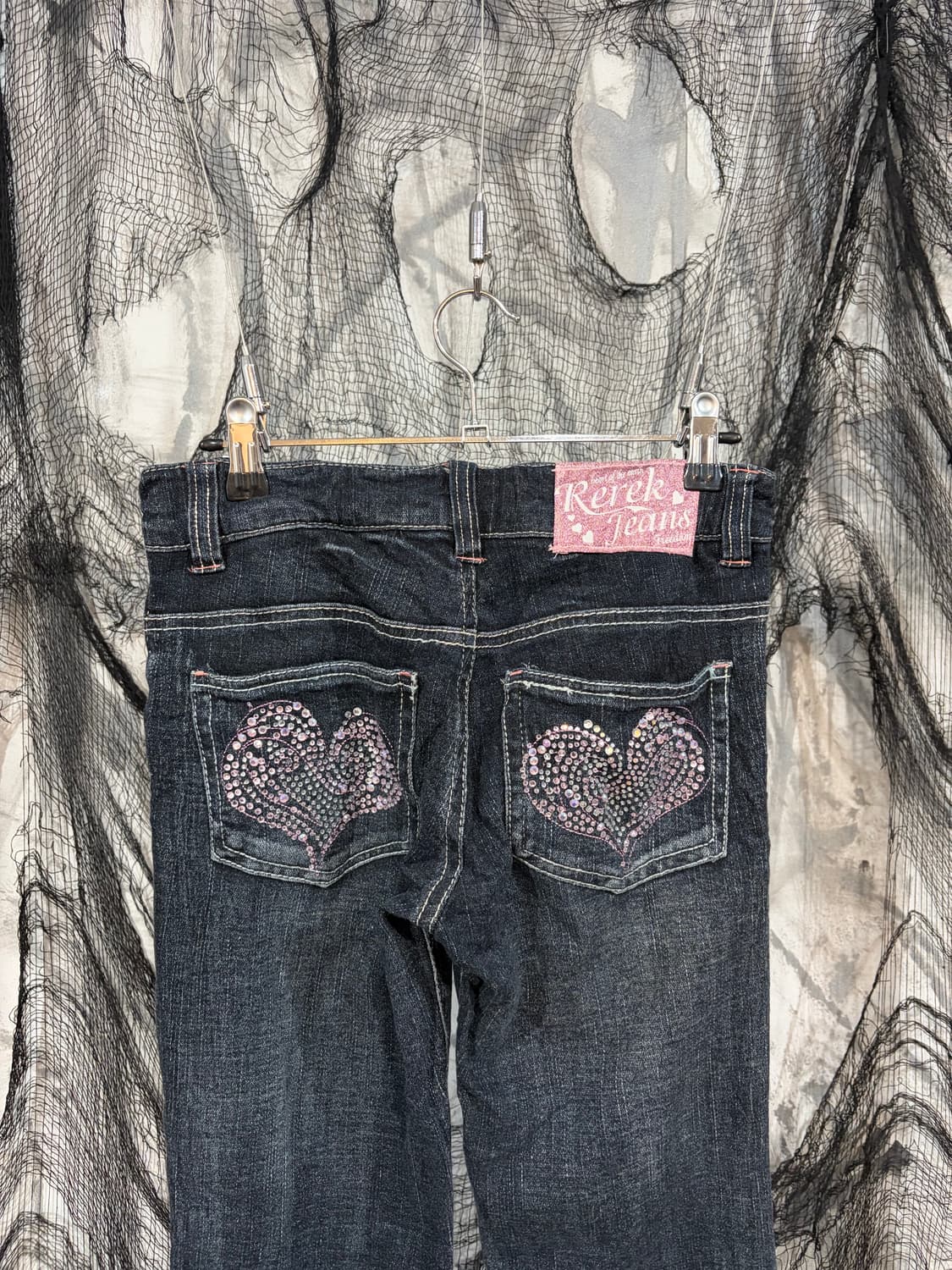 00's poket cubic heart boots cut pants 상품이미지4