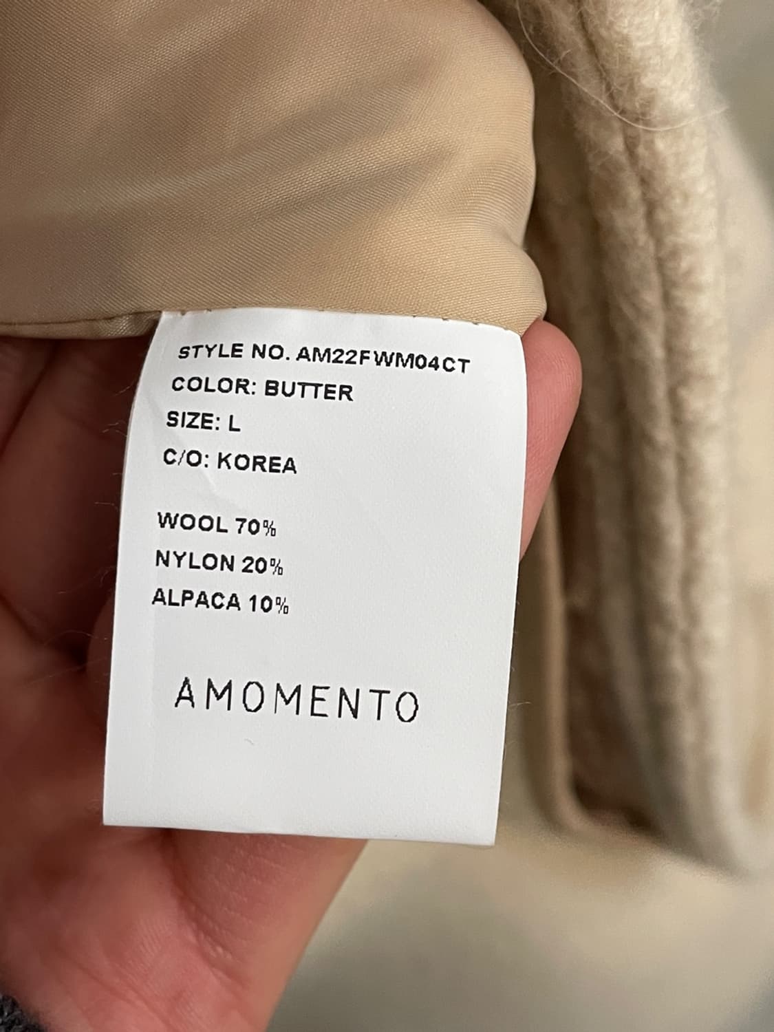 아모멘토 부클 알파카 울 코트 상품이미지7