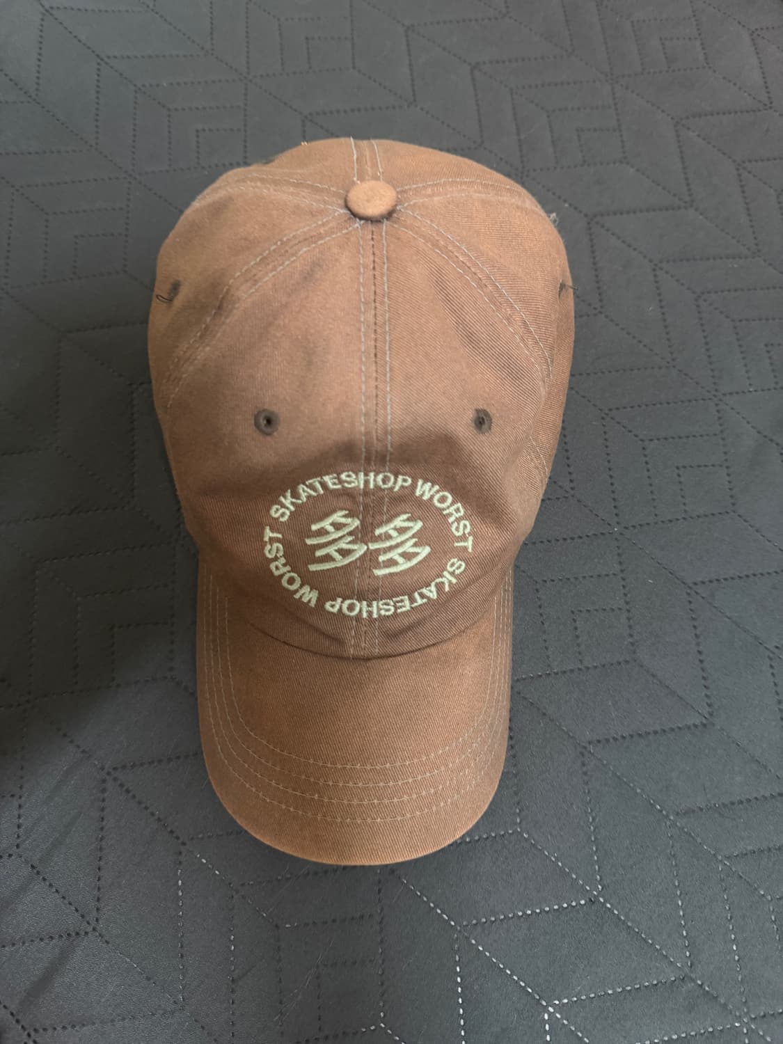다다이즘X워스트스케이트샵 브라운 캡 상품이미지1
