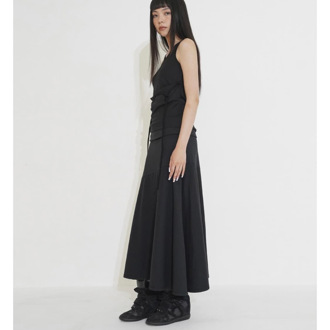 Cubic line long skirt 001 상품이미지3