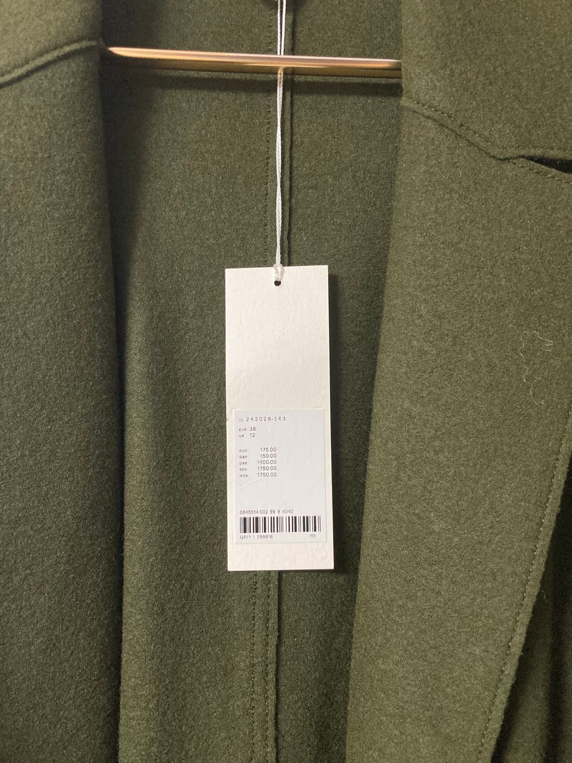 66) 아르켓 코트 새제품 카키 상품이미지7