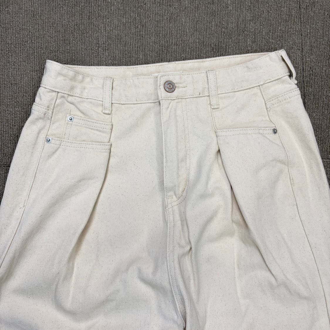 CLASSICAL ELF japan 핀턱 하이웨스트 세미와이드 데님  상품이미지2