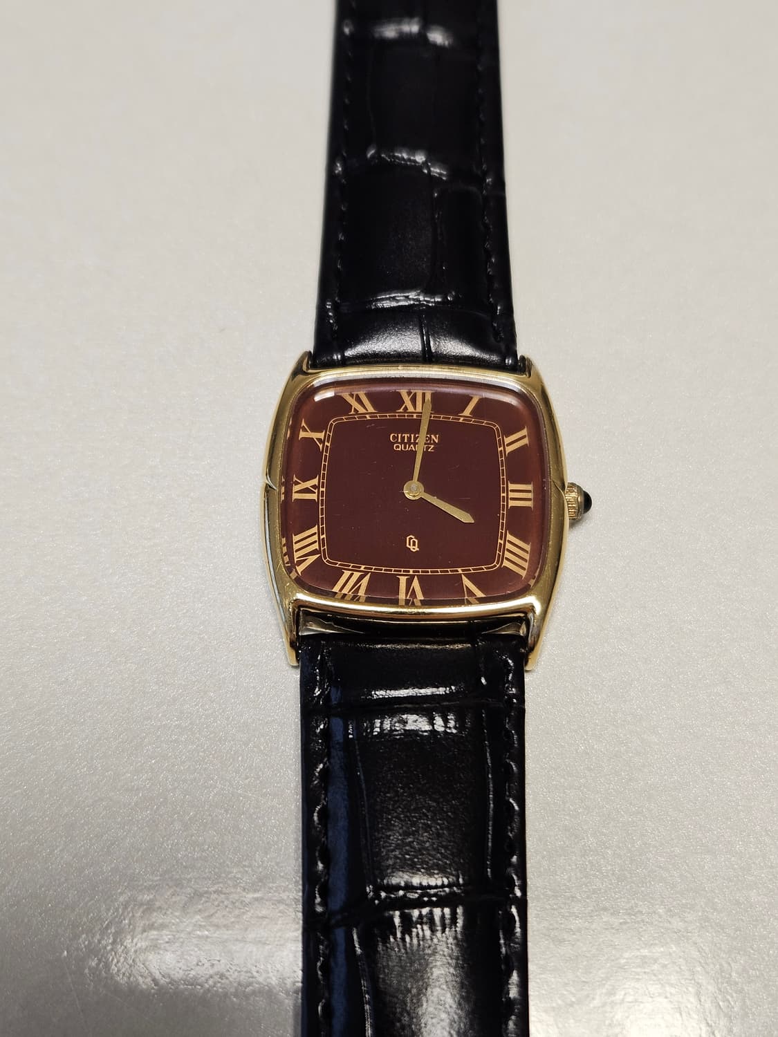 시티즌 빈티지 쿼츠 금장 드레스 가죽 시계 상품이미지2