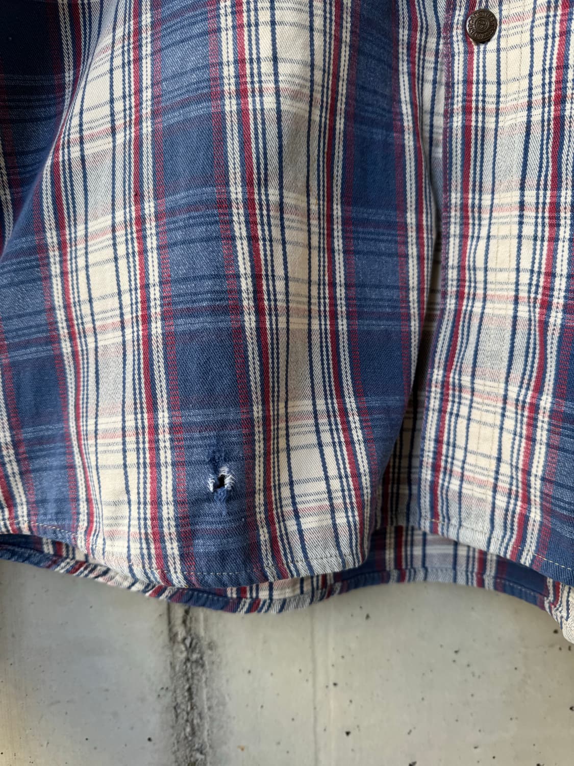 80s 스투시 킹사이즈 체크 셔츠 상품이미지6