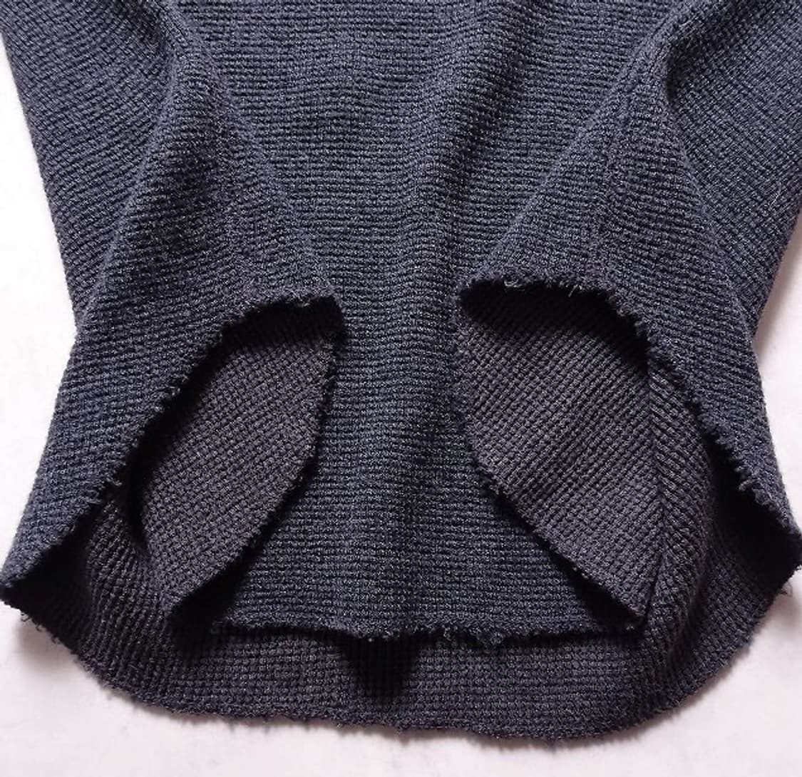 피그벨 써말 와플탑 니트 그라파이트 40size  / 3size 상품이미지6