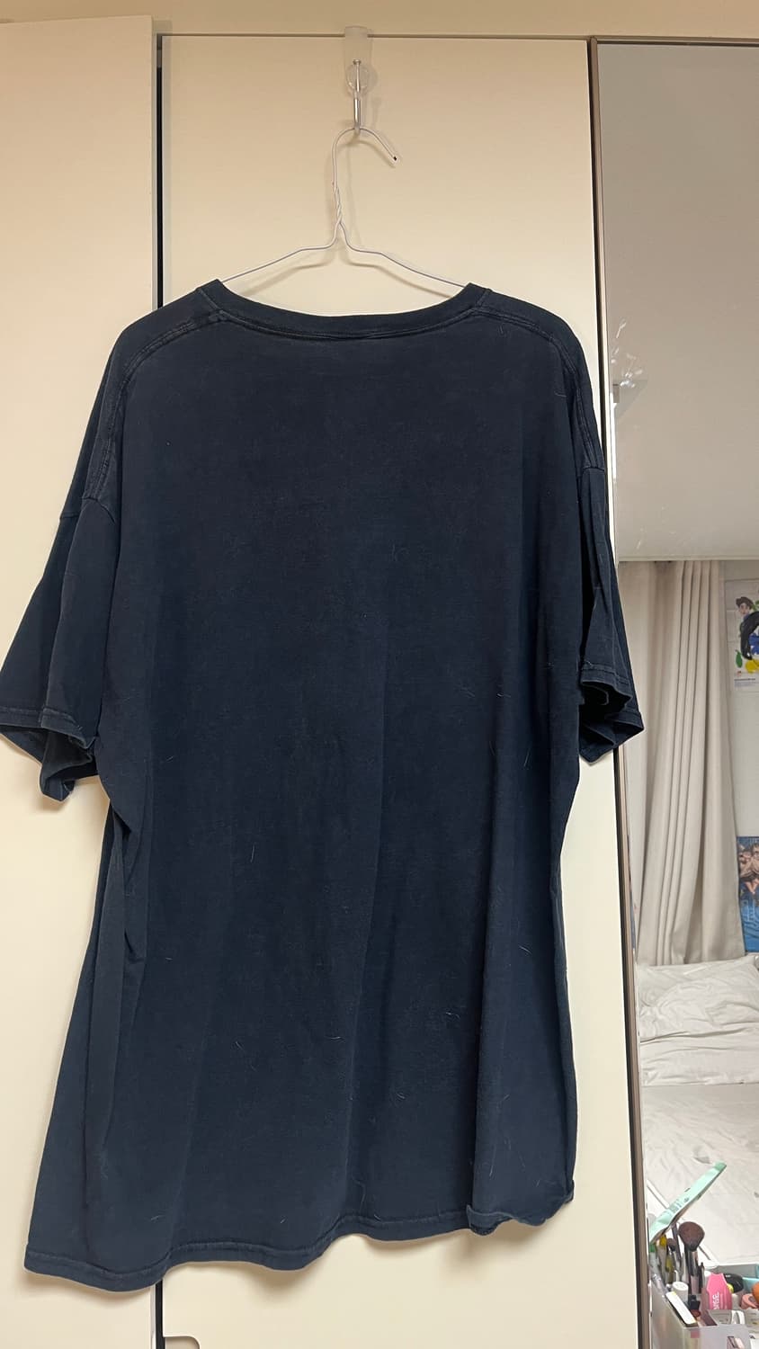 빈티지 해골 프린팅 반팔 티셔츠 블랙 상품이미지2