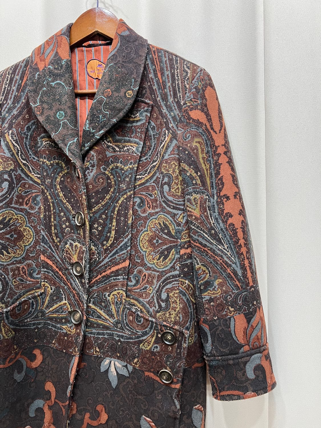ETRO 에트로 빈티지 페이즐리 디테일 모직 블레이저  상품이미지3