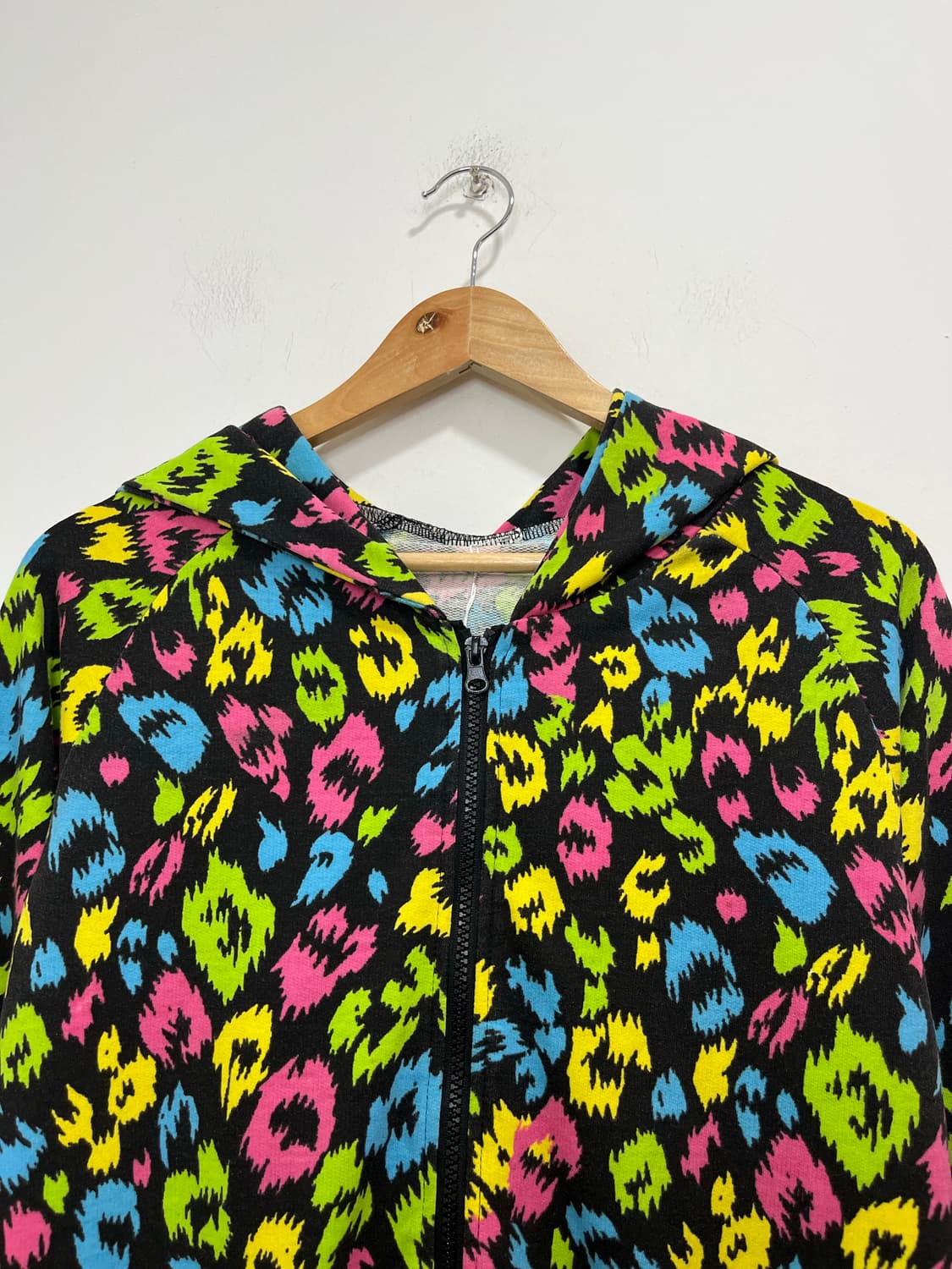 Y2k 갸루 레오파드 호피 넥워머 롱후드집업 상품이미지3