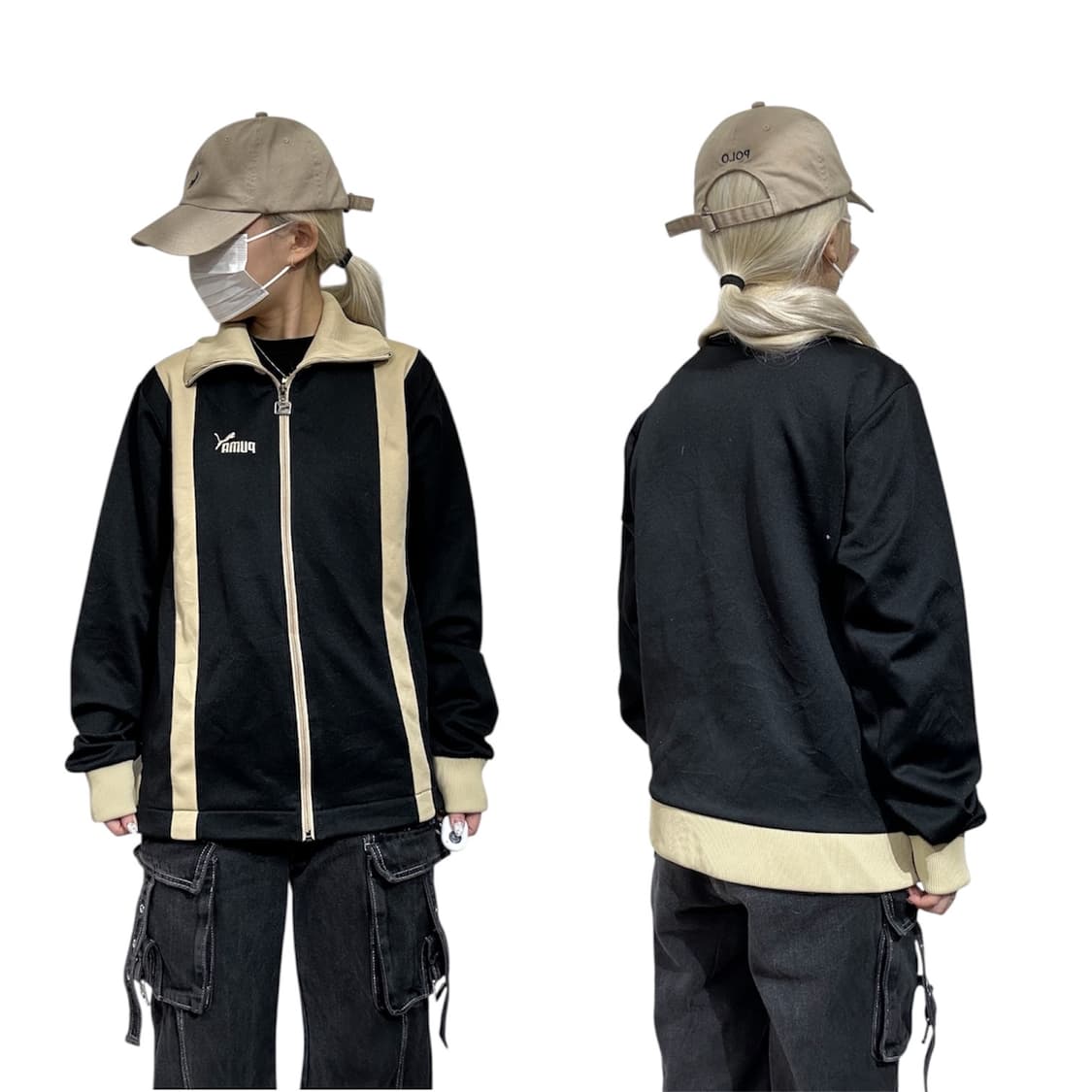 푸마 y2k 와투케 블랙 골드 트랙탑 져지 L 상품이미지1