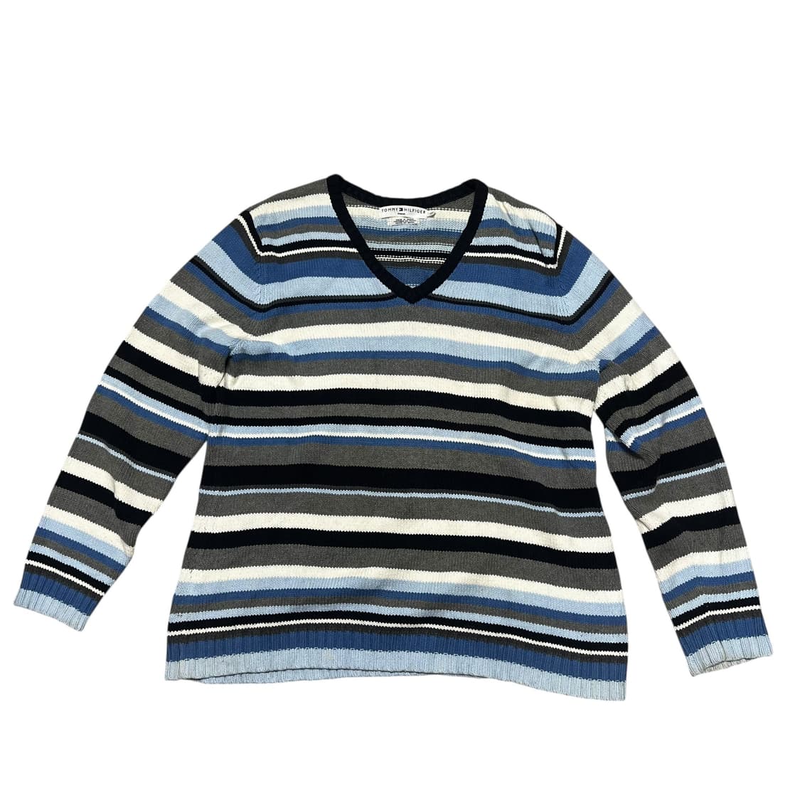 타미힐피거 블루 스트라이프 니트 상품이미지2