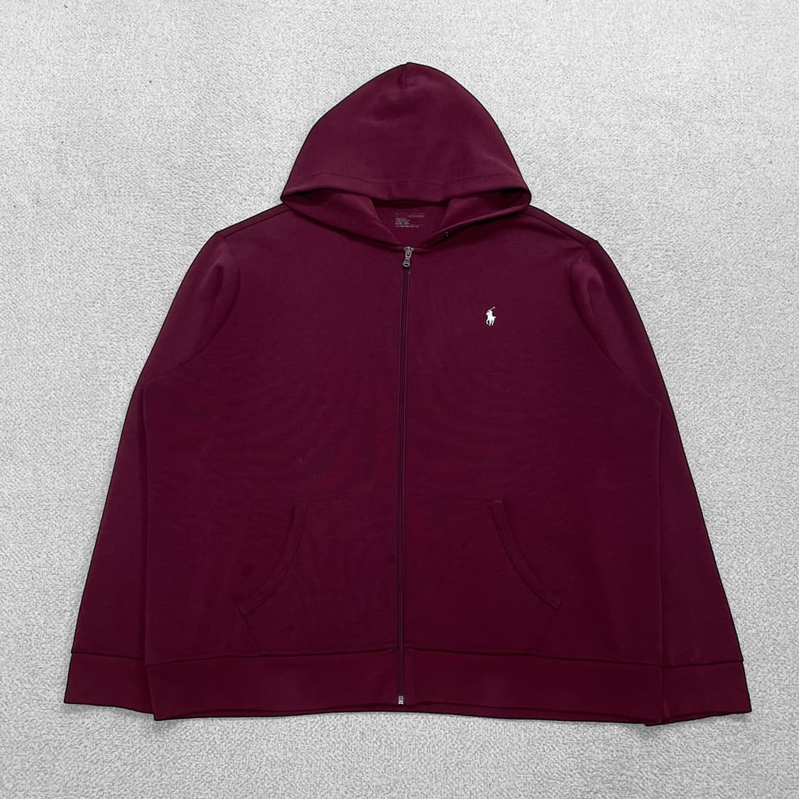 폴로 랄프로렌 포니 로고 후드집업 버건디 상품이미지1
