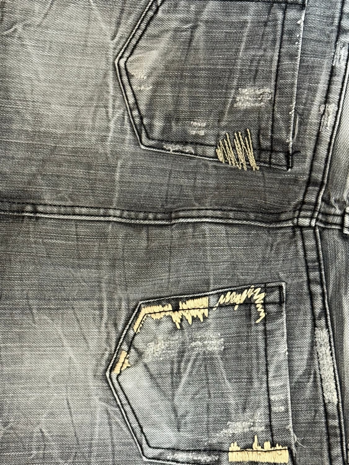 그레이 데님 미니 스커트 상품이미지4