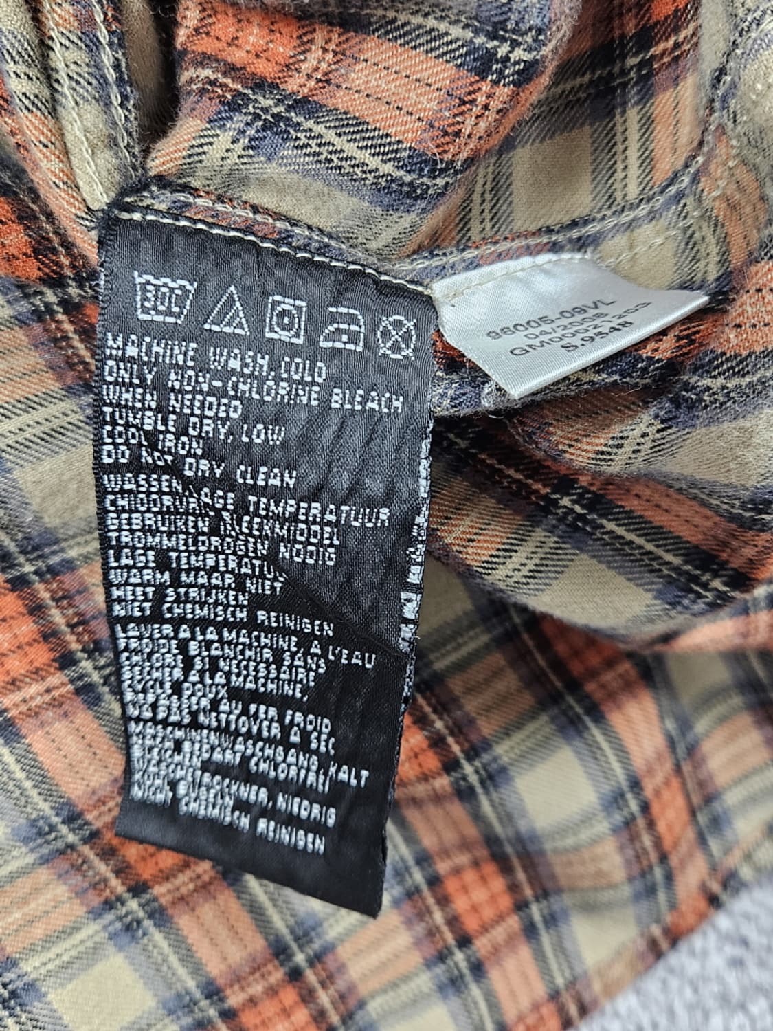 할리데이비슨 자수레터링 체크패턴 플란넬 셔츠 ( XL ) / 10471 상품이미지9