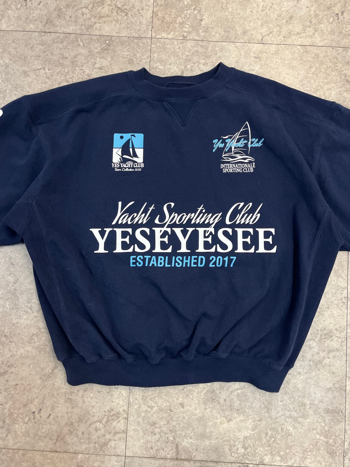 예스아이씨 맨투맨 네이비 XL #csz2574 상품이미지5