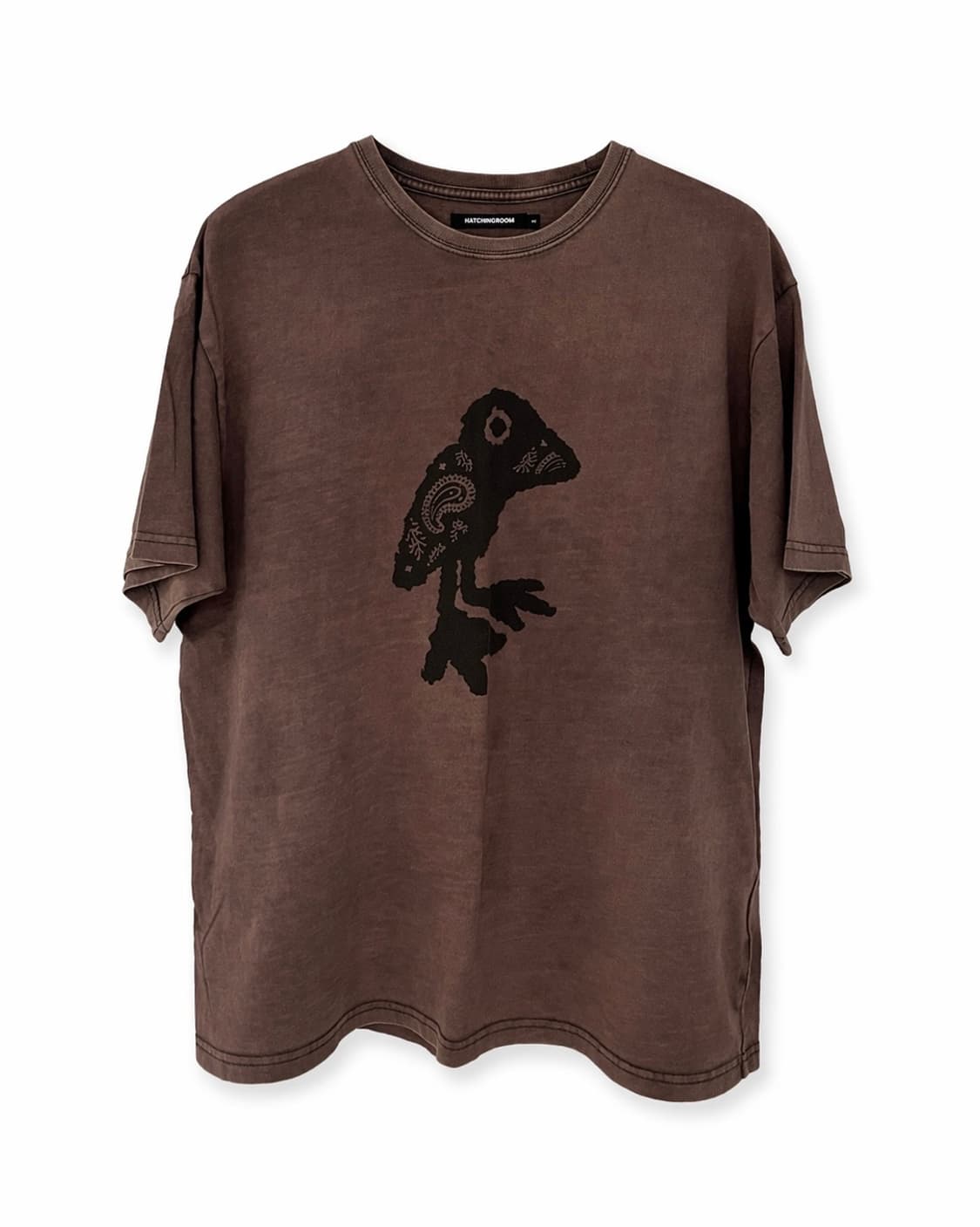 해칭룸 페이즐리 버드티 워시드 퍼플 차콜 상품이미지1