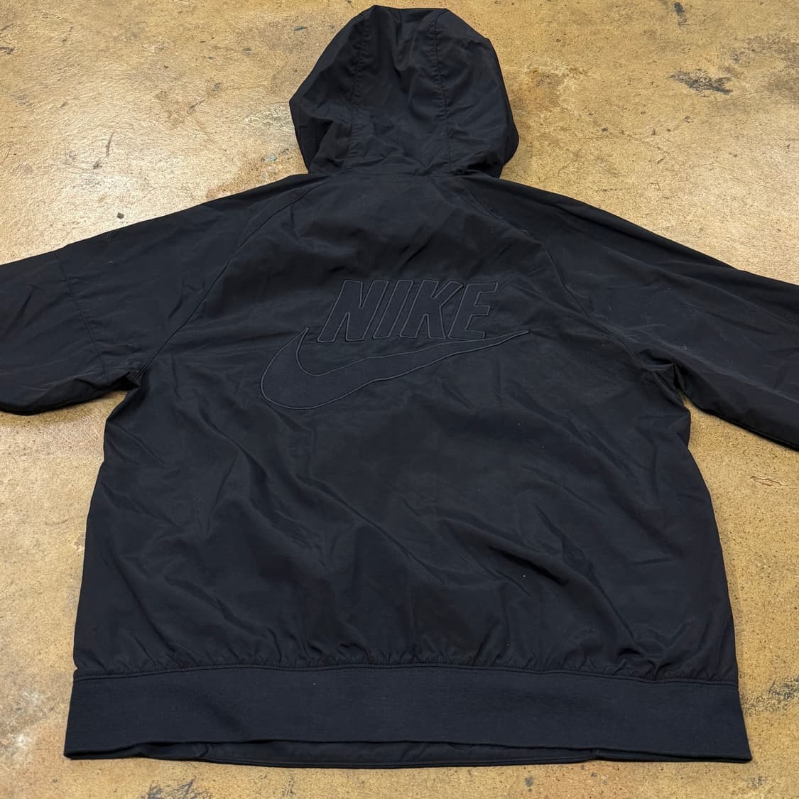 [정품/M] 나이키 블랙 후드 바람막이 하프집업 b18 상품이미지4