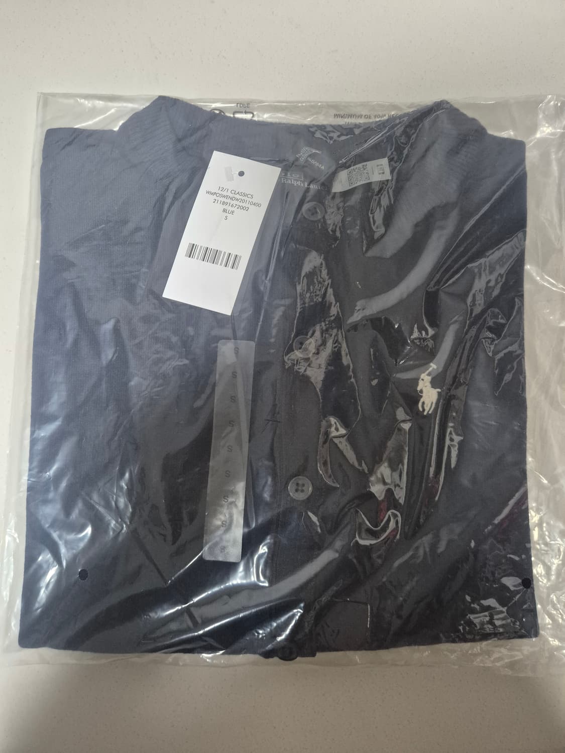 폴로 피마 곤색 가디건 S (새상품) 상품이미지2