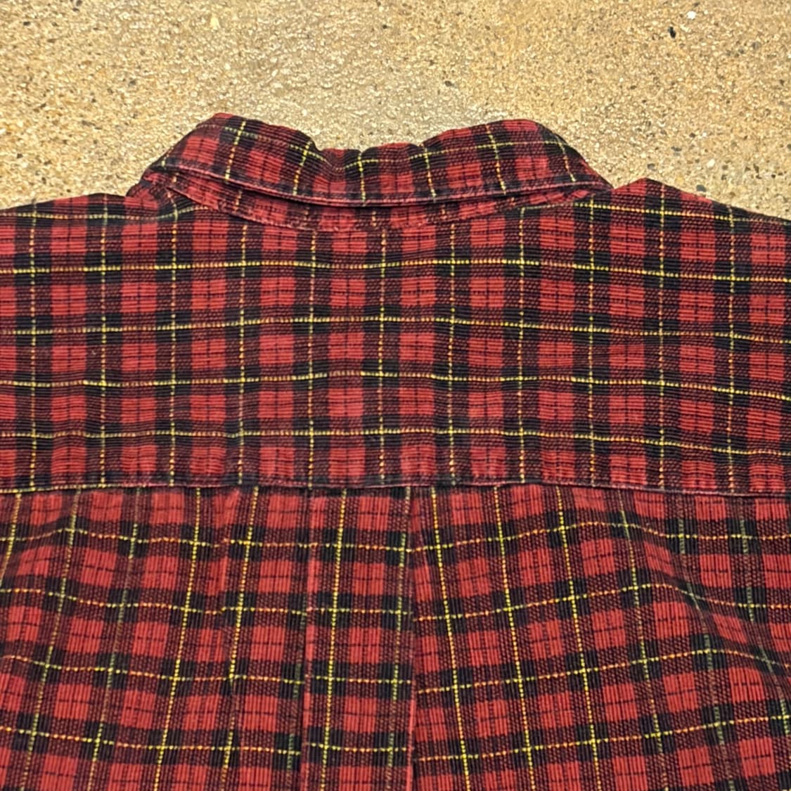 새상품급 미국 빈티지 에디바우어 코듀로이 골덴 체크 셔츠 상품이미지7